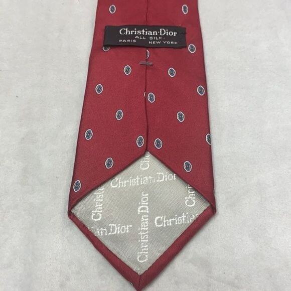 Christian Dior patterned silk Men's Neck Tie - Picture 3 of 4